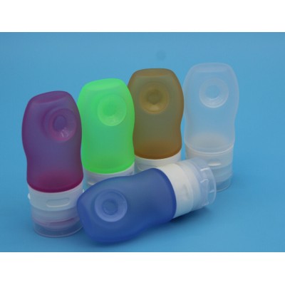 empty easy 60ml 2oz Silicone travel squeeze bottle for emulsion