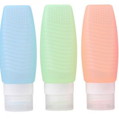 empty easy 1.5oz 48ml Silicone travel squeeze bottle for shampoo